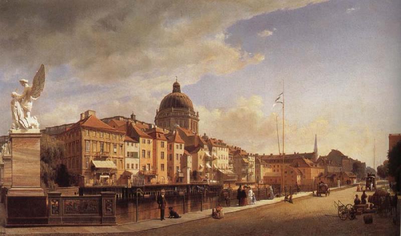 Eduard Gaertner Rear View of the Houses on the Schlossfreiheit